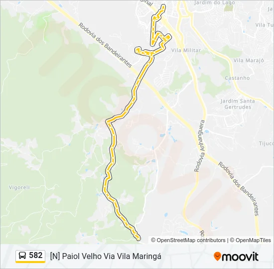 582 Bus Line Map