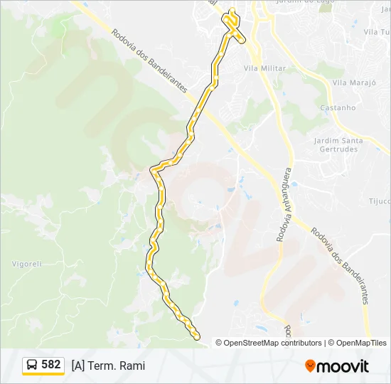 582 Bus Line Map