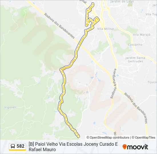 582 Bus Line Map