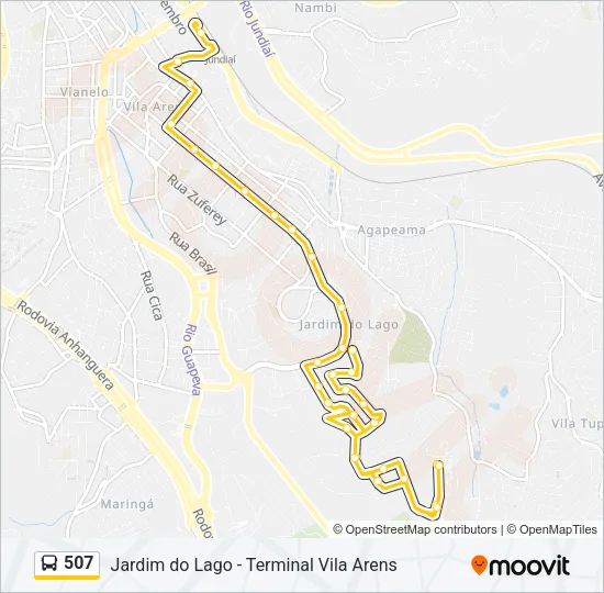 507 Bus Line Map