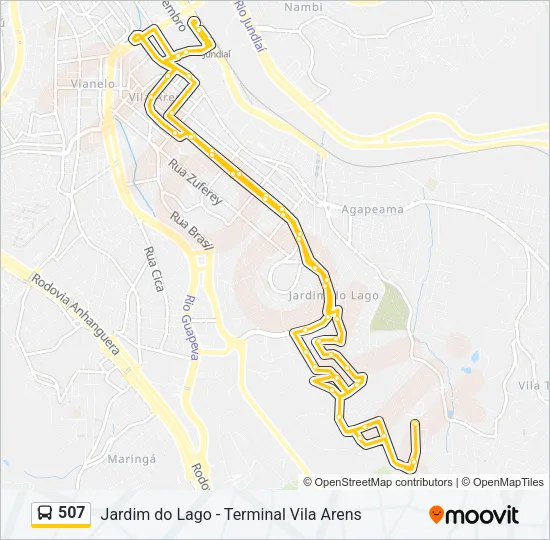 507 Bus Line Map