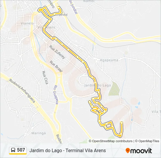 507 Bus Line Map