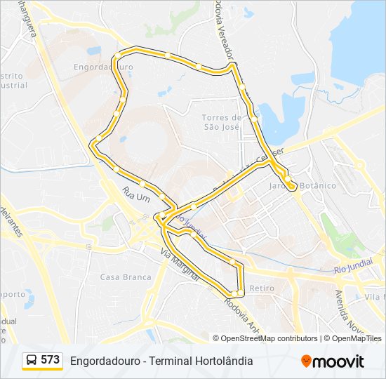 573 bus Line Map