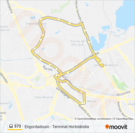 573 Bus Line Map