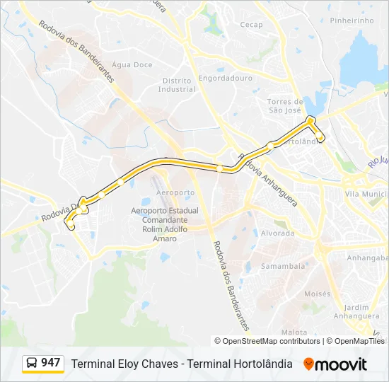 947 Bus Line Map