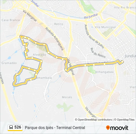 526 Bus Line Map
