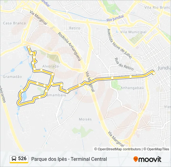 526 Bus Line Map