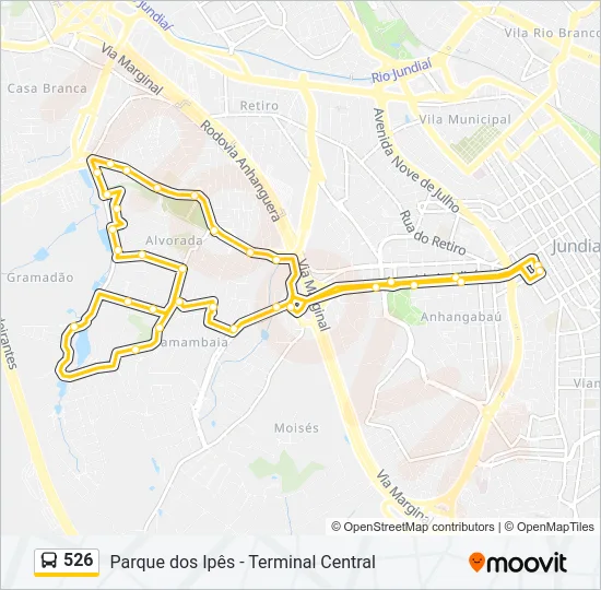 526 Bus Line Map