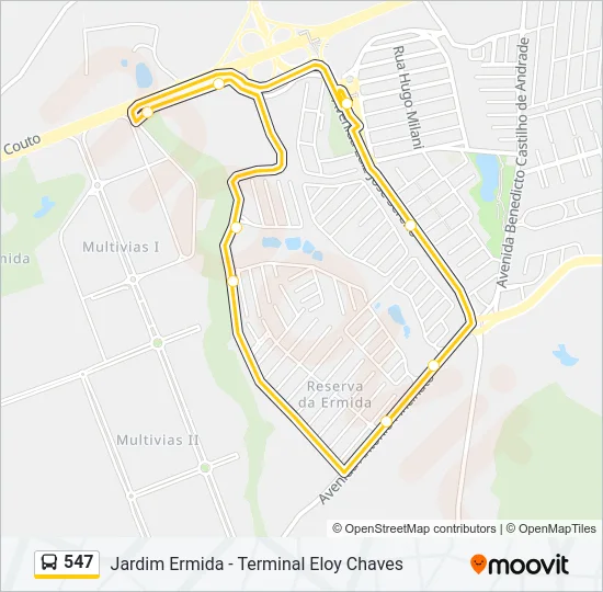 547 Bus Line Map