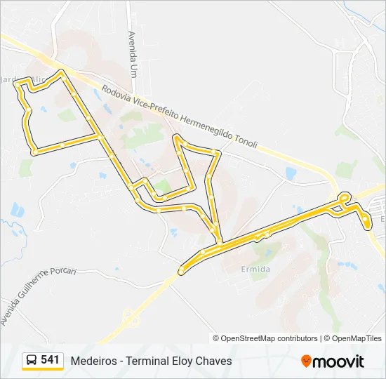 541 Bus Line Map