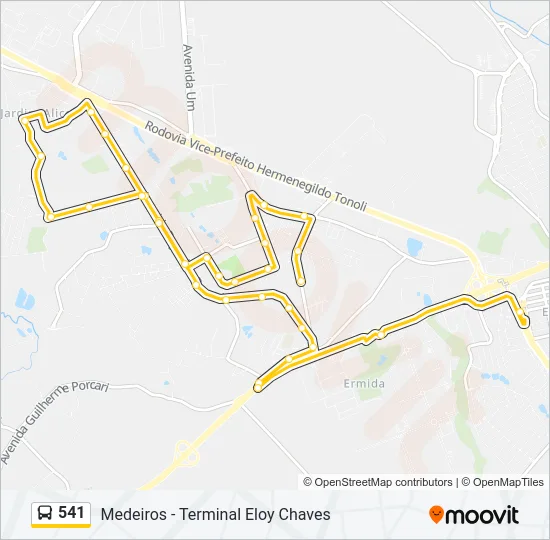 541 Bus Line Map