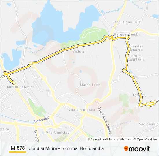 578 Bus Line Map