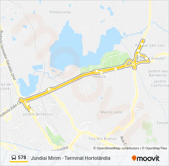 578 Bus Line Map