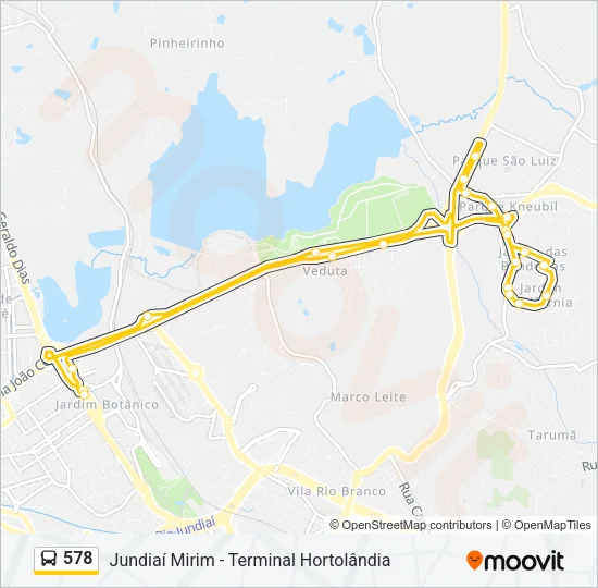578 Bus Line Map
