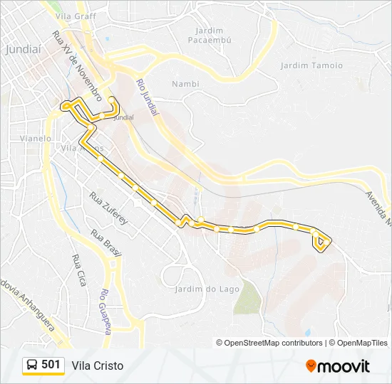 501 Bus Line Map