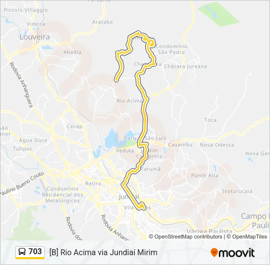703 Bus Line Map