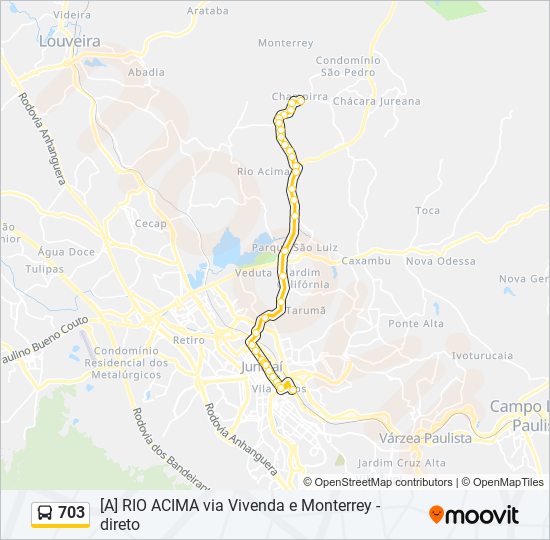 703 bus Line Map