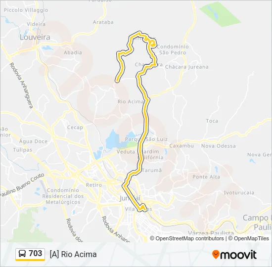 703 Bus Line Map