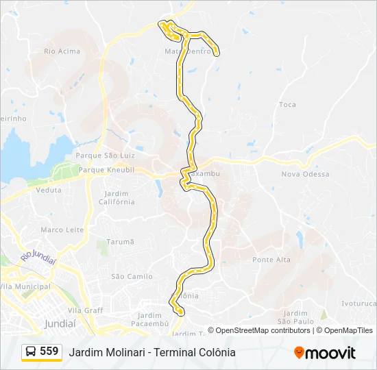559 Bus Line Map