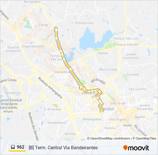 962 bus Line Map