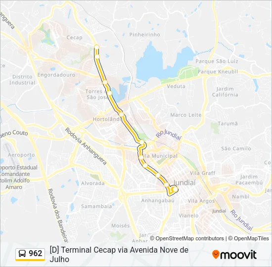 962 Bus Line Map