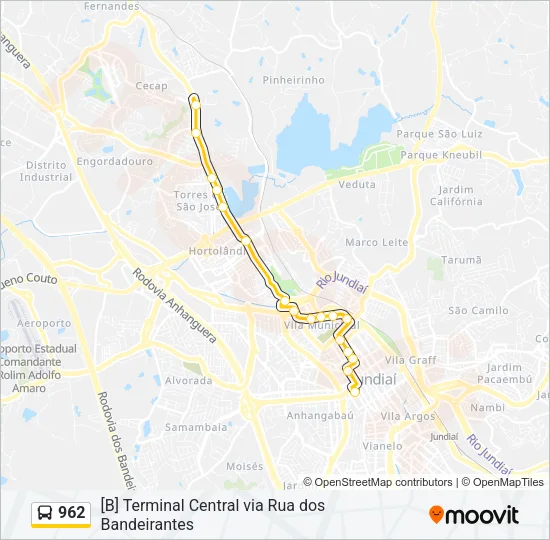 962 Bus Line Map