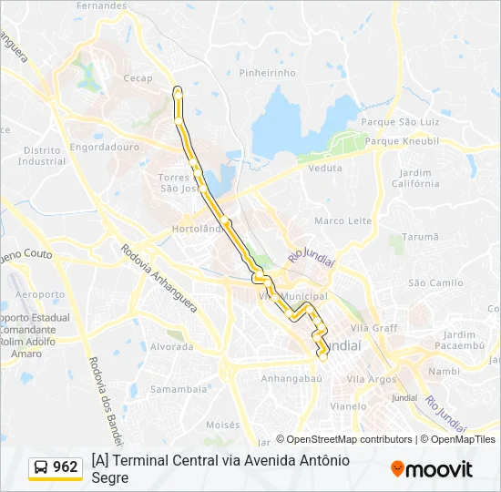 962 Bus Line Map