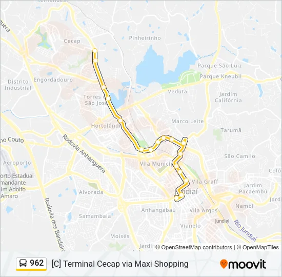 962 Bus Line Map
