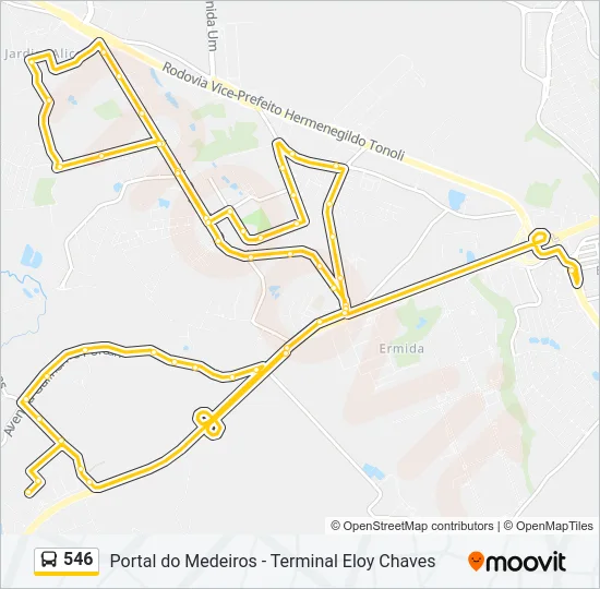 546 Bus Line Map