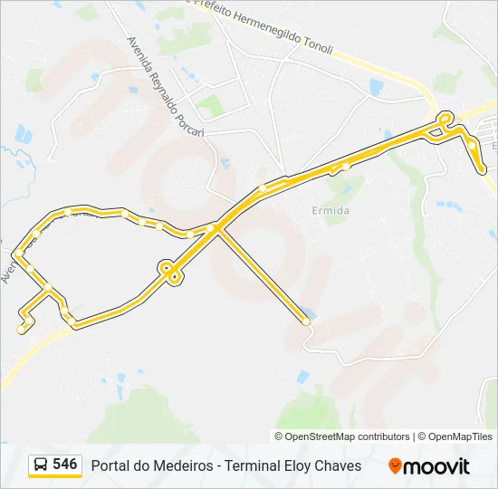 546 Bus Line Map