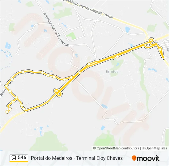 546 Bus Line Map