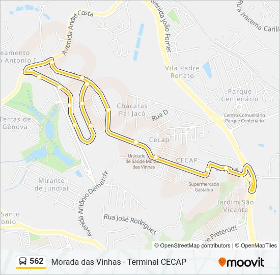 562 Bus Line Map