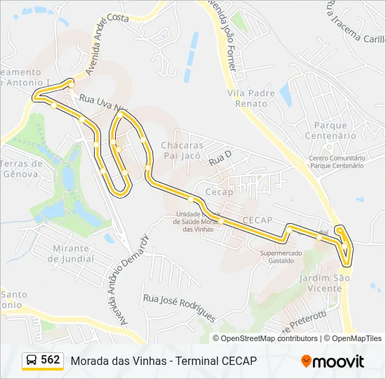 562 Bus Line Map