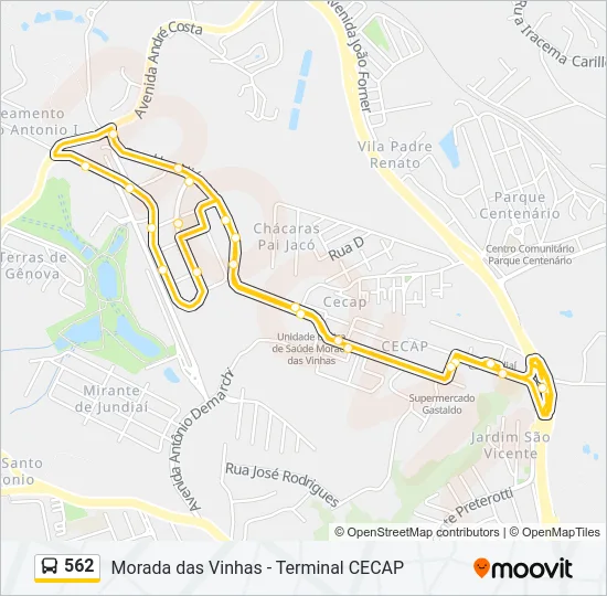 562 Bus Line Map