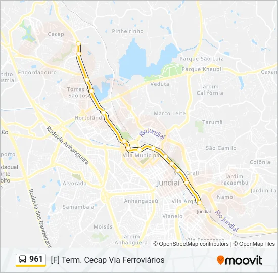 961 Bus Line Map