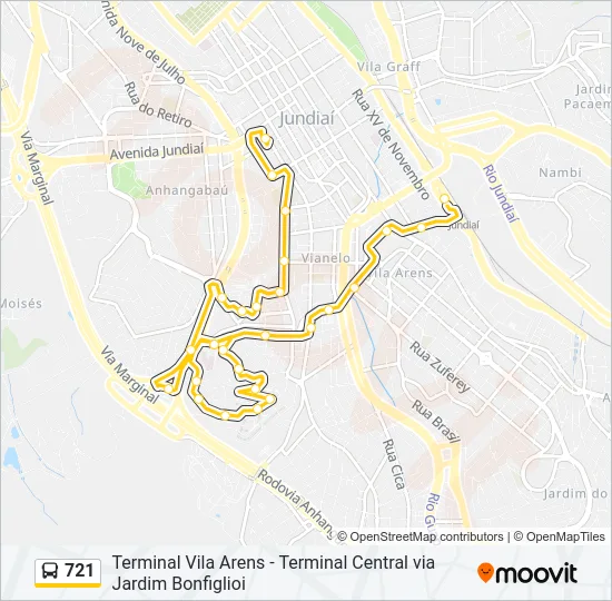 721 Bus Line Map