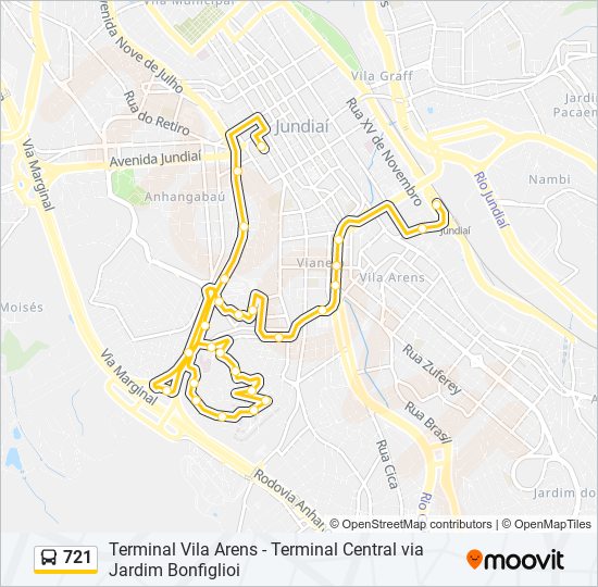 721 bus Line Map