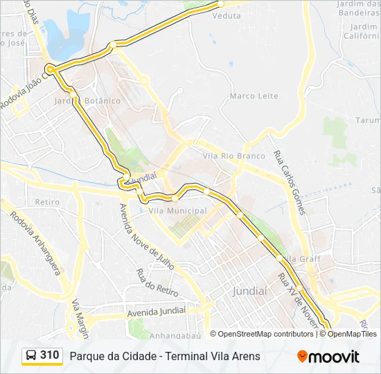 310 Bus Line Map