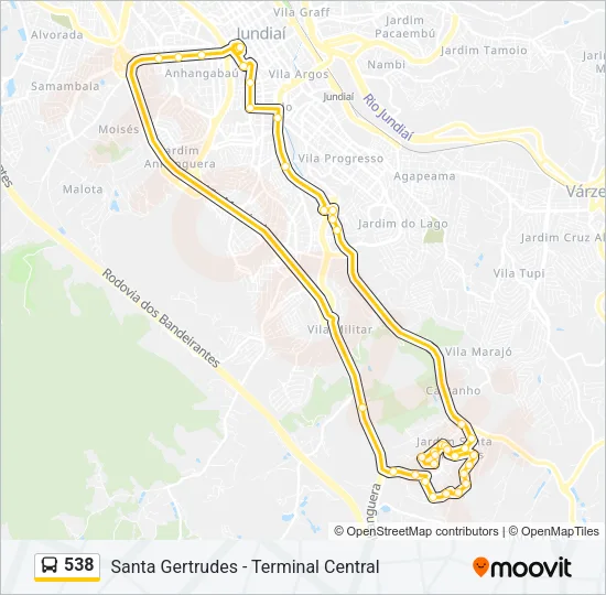 538 Bus Line Map