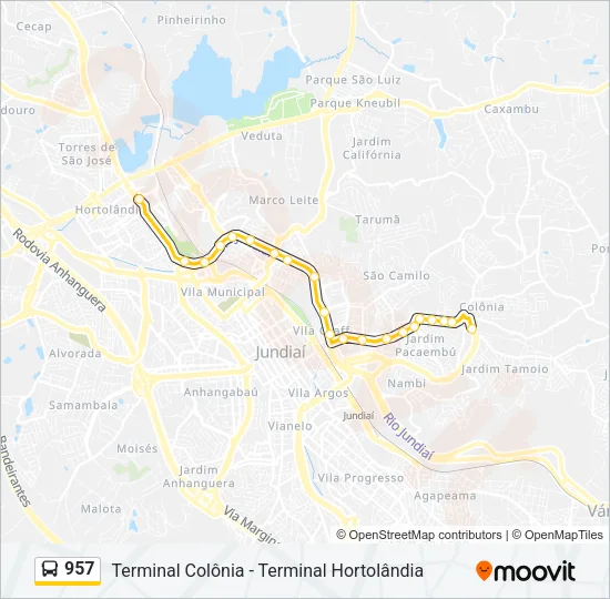 957 Bus Line Map
