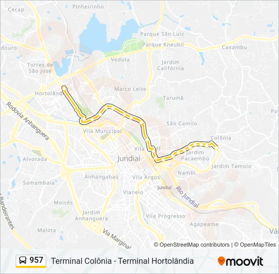 957 Bus Line Map