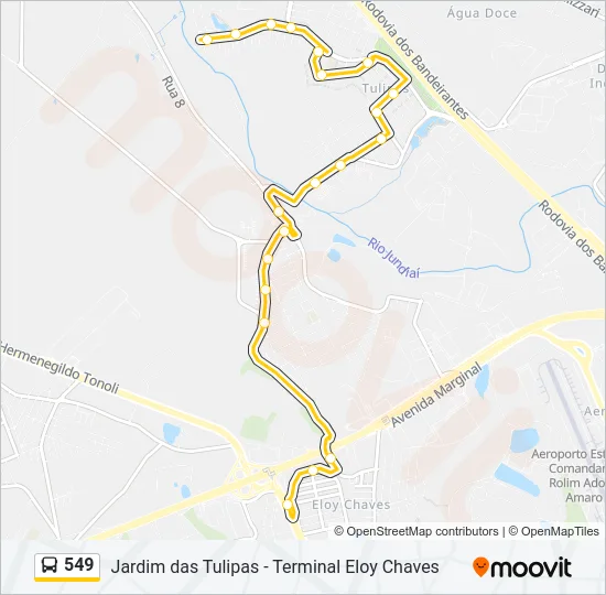 549 Bus Line Map