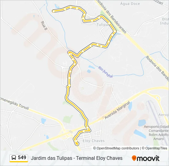 549 Bus Line Map