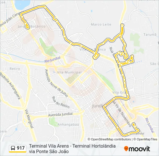 917 Bus Line Map