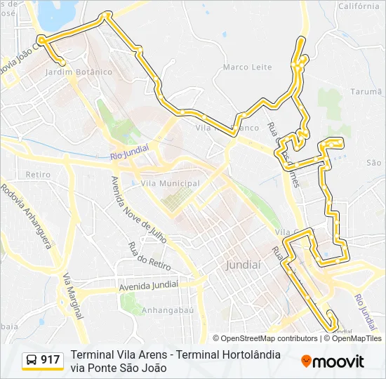 917 Bus Line Map