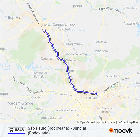 8843 bus Line Map