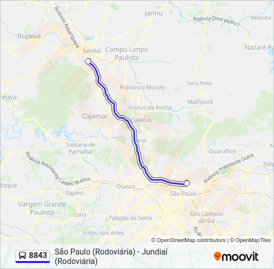 8843 Bus Line Map