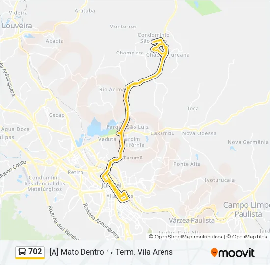 702 Bus Line Map