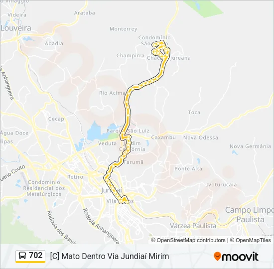 702 Bus Line Map