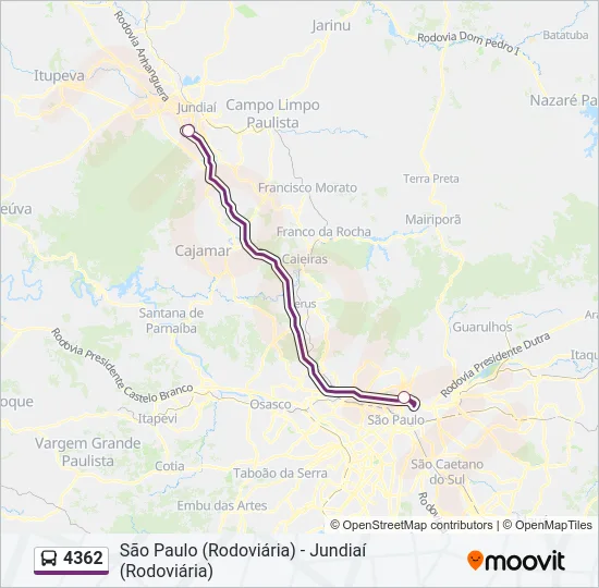 4362 Bus Line Map